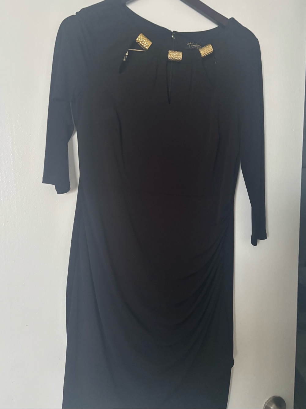 Thalia Sodi Black Long Sleeve Sheath Dress